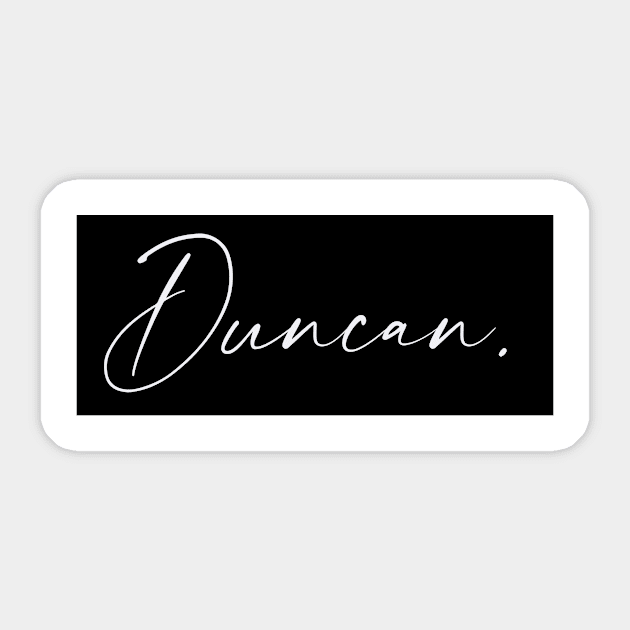 Duncan Name, Duncan Birthday Sticker by flowertafy